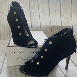 White House Black Market Peyton Military Style Black Size 9 shooter